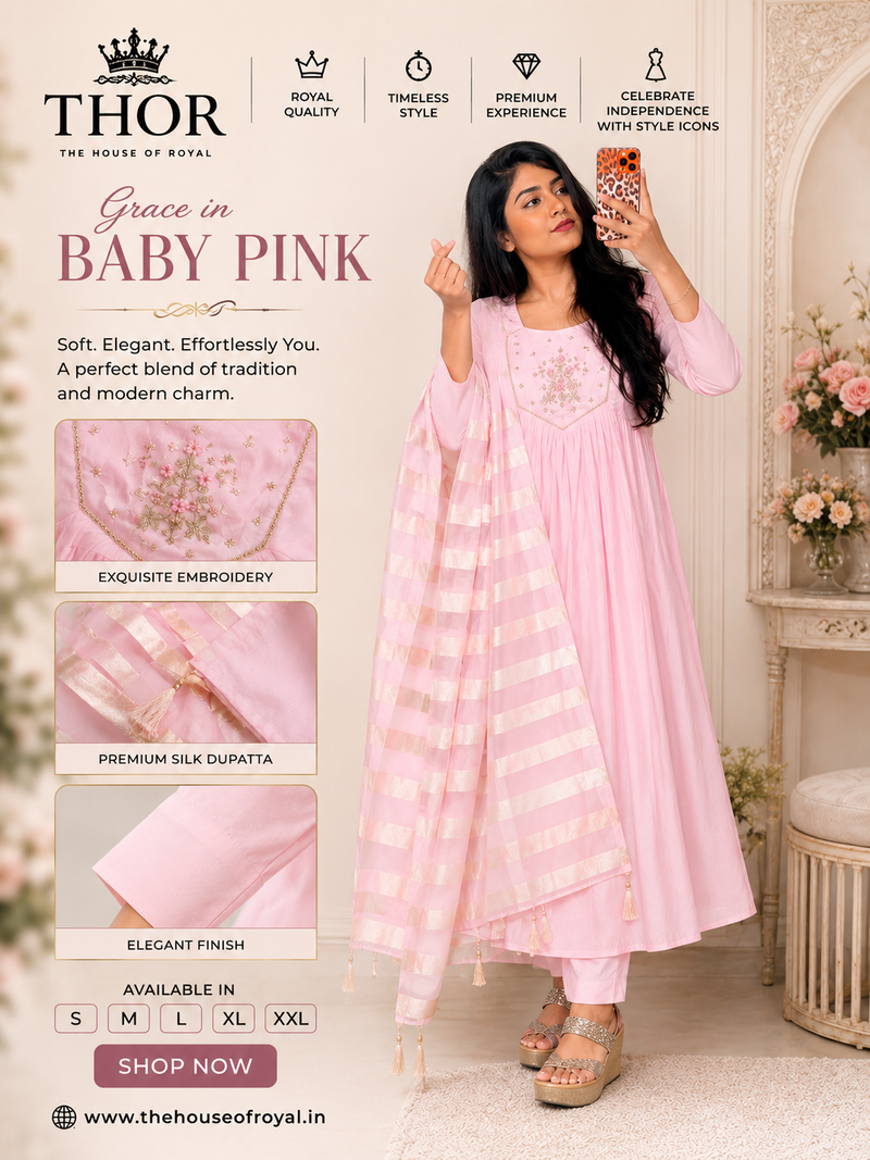 mulchenderi party wear 3pc set