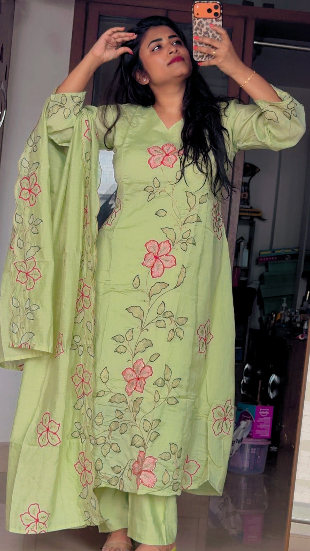 PISTA GREEN PARTY WEAR 3PC SET