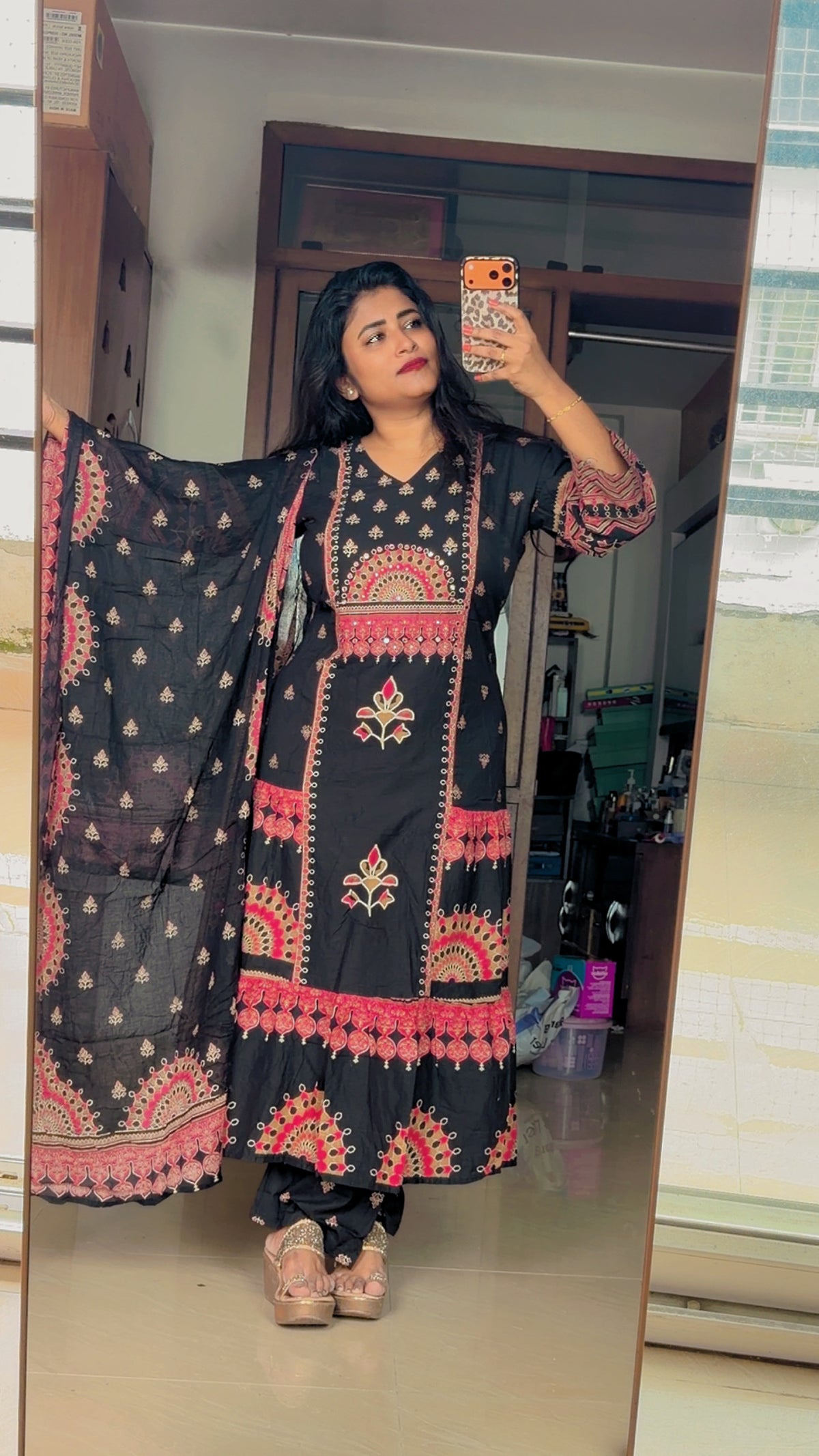 3pc black malai cotton set